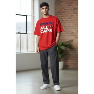 831 Route One Apparel Washington Capitals DMV IS ALL CAPS Red T-Shirt Mens S NWT